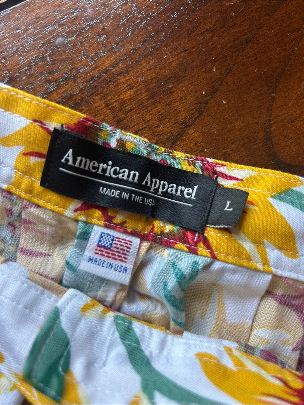 American Apparel Sunflower Print Button-Front Women’s Skirt - Picture 2 of 4